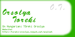orsolya toreki business card