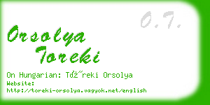 orsolya toreki business card
